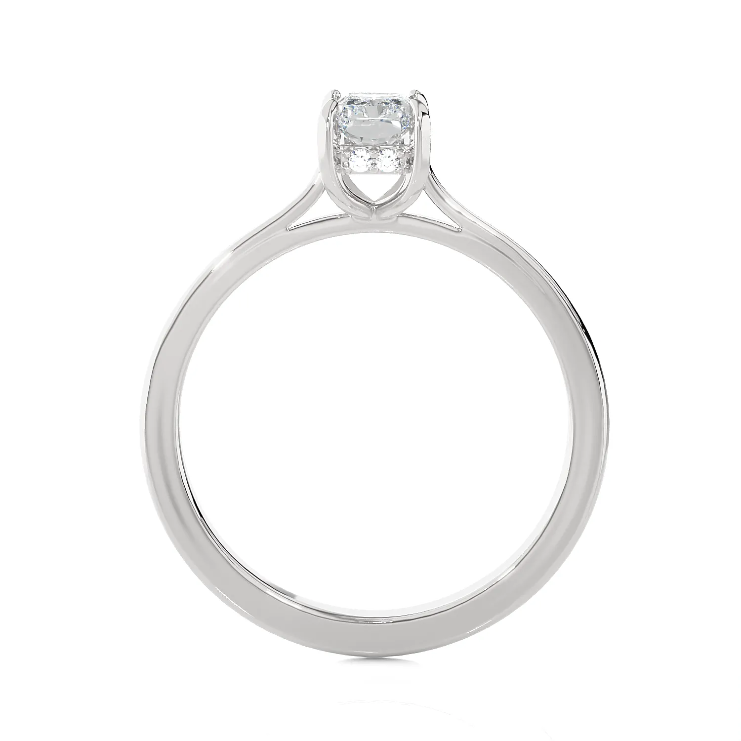 1 ctw Princess-Cut Lab Grown Diamond Solitaire Engagement Ring