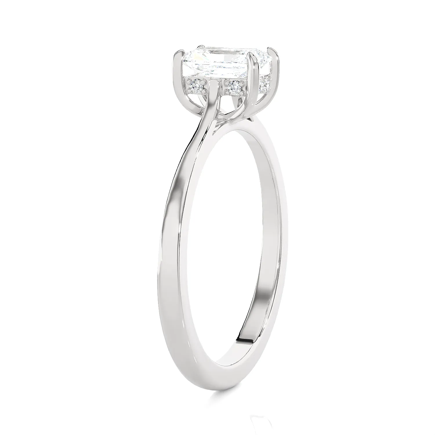 1 ctw Princess-Cut Lab Grown Diamond Solitaire Engagement Ring