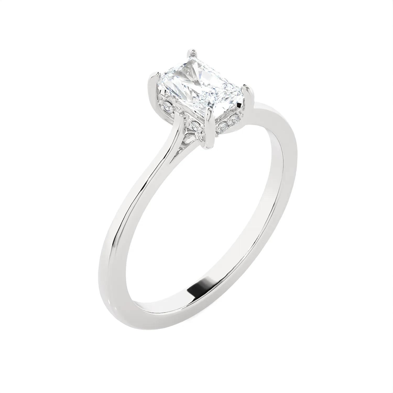 1 ctw Princess-Cut Lab Grown Diamond Solitaire Engagement Ring