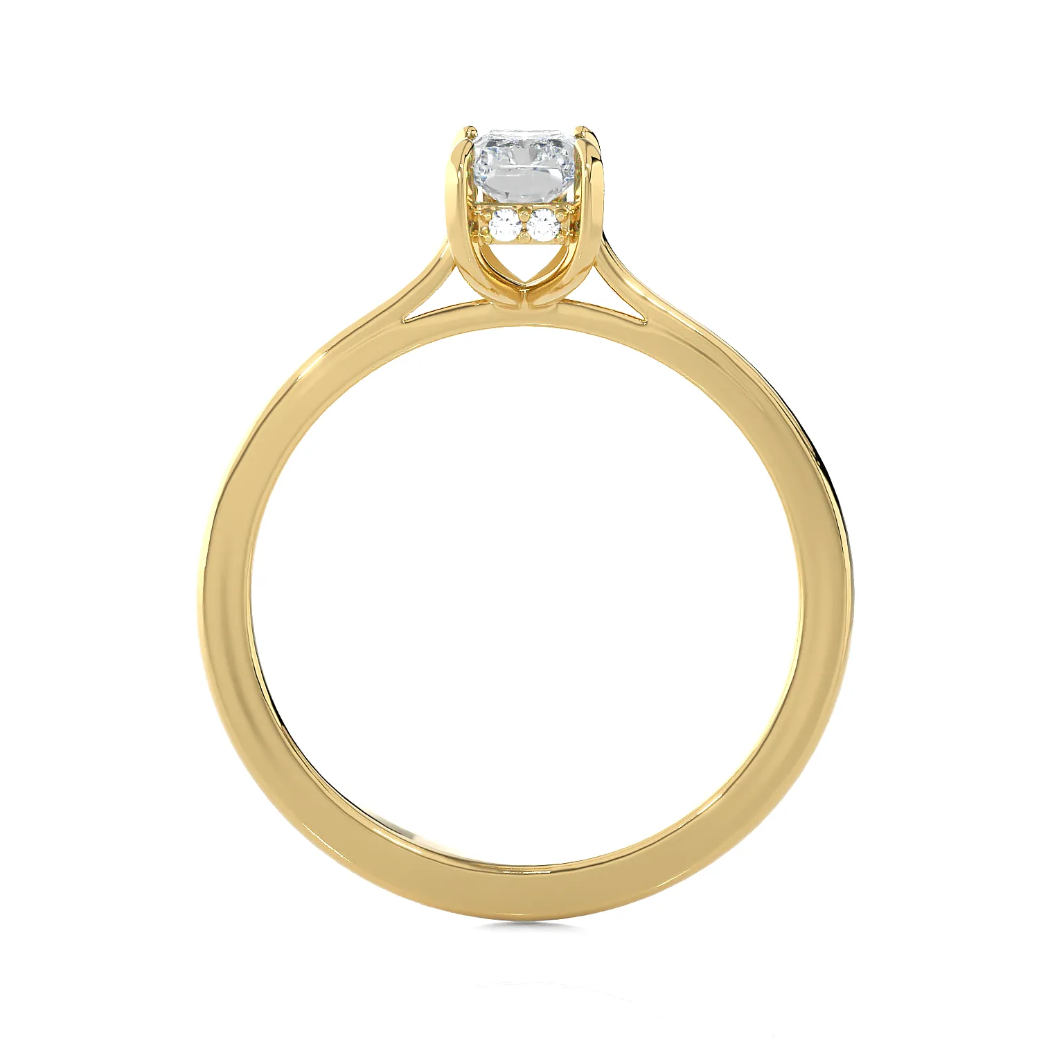 1 ctw Princess-Cut Lab Grown Diamond Solitaire Engagement Ring
