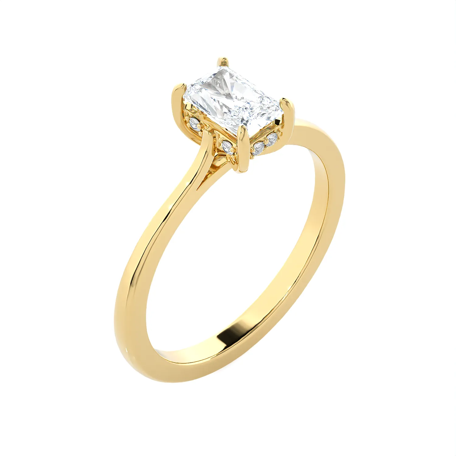 1 ctw Princess-Cut Lab Grown Diamond Solitaire Engagement Ring