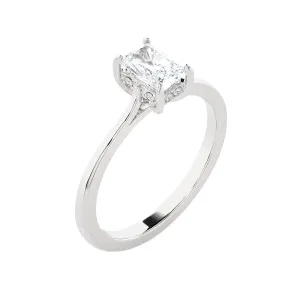1 ctw Princess-Cut Lab Grown Diamond Solitaire Engagement Ring