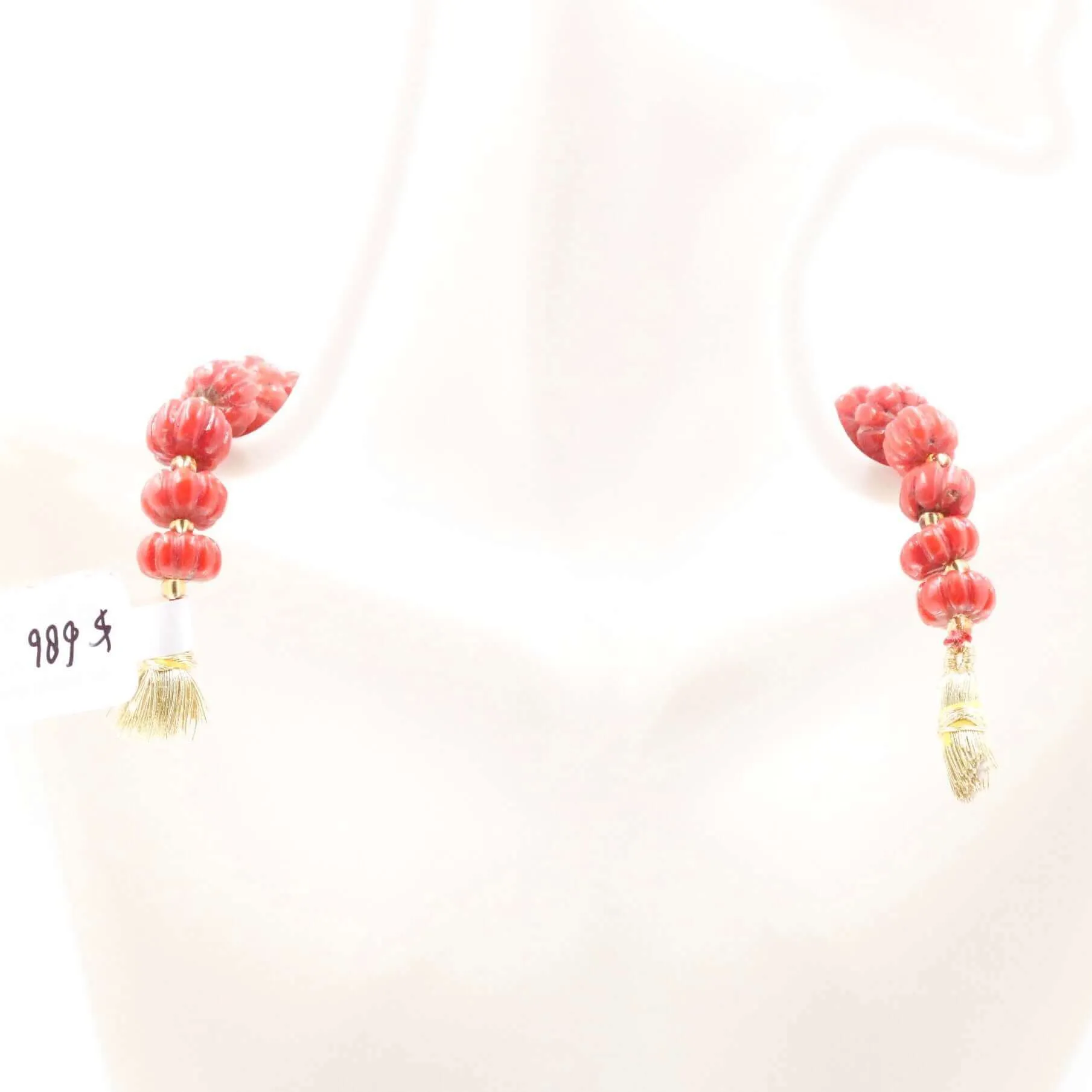 100% Natural Red Italian Coral Necklace SKU: 6142986