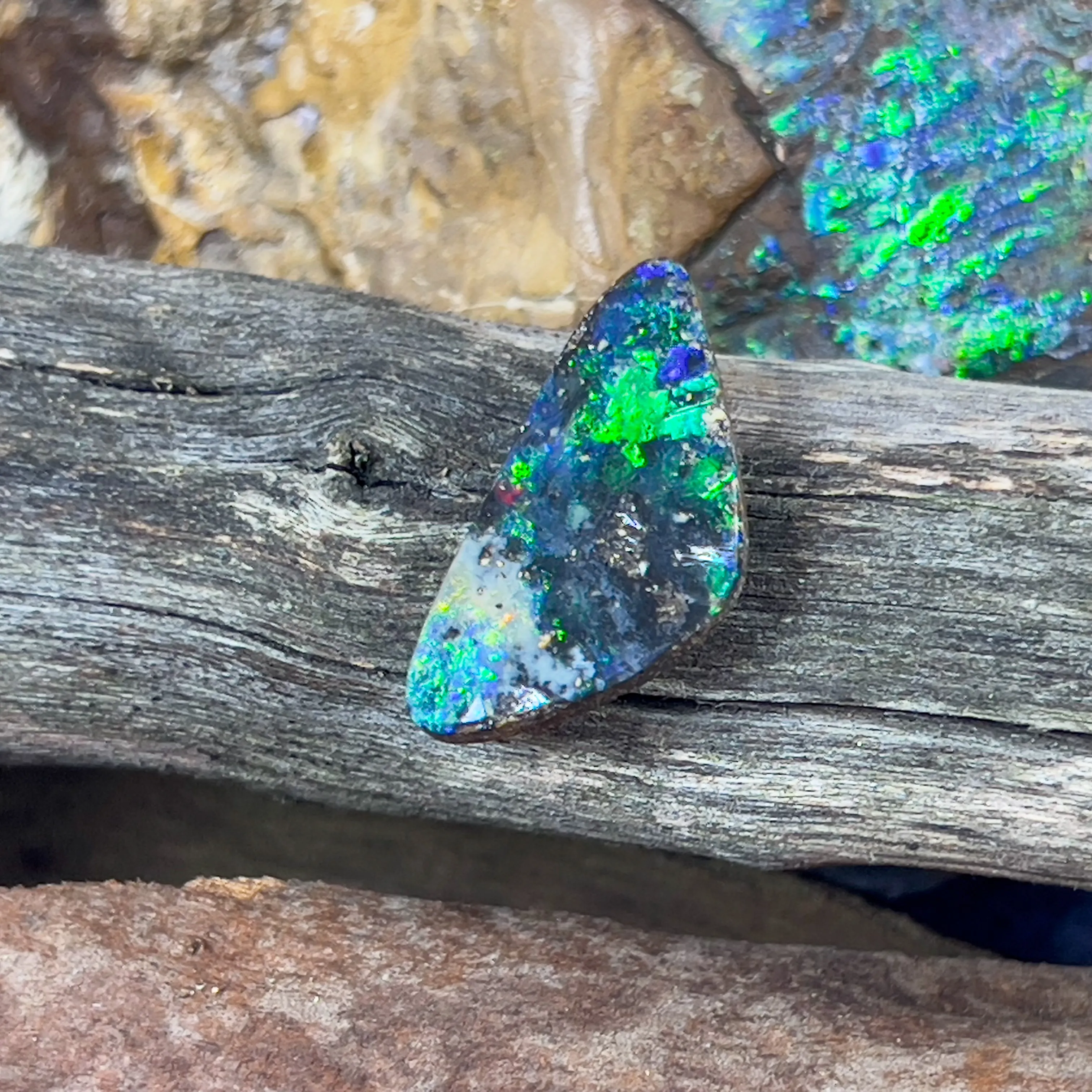 10.3ct Boulder Opal loose Green blue