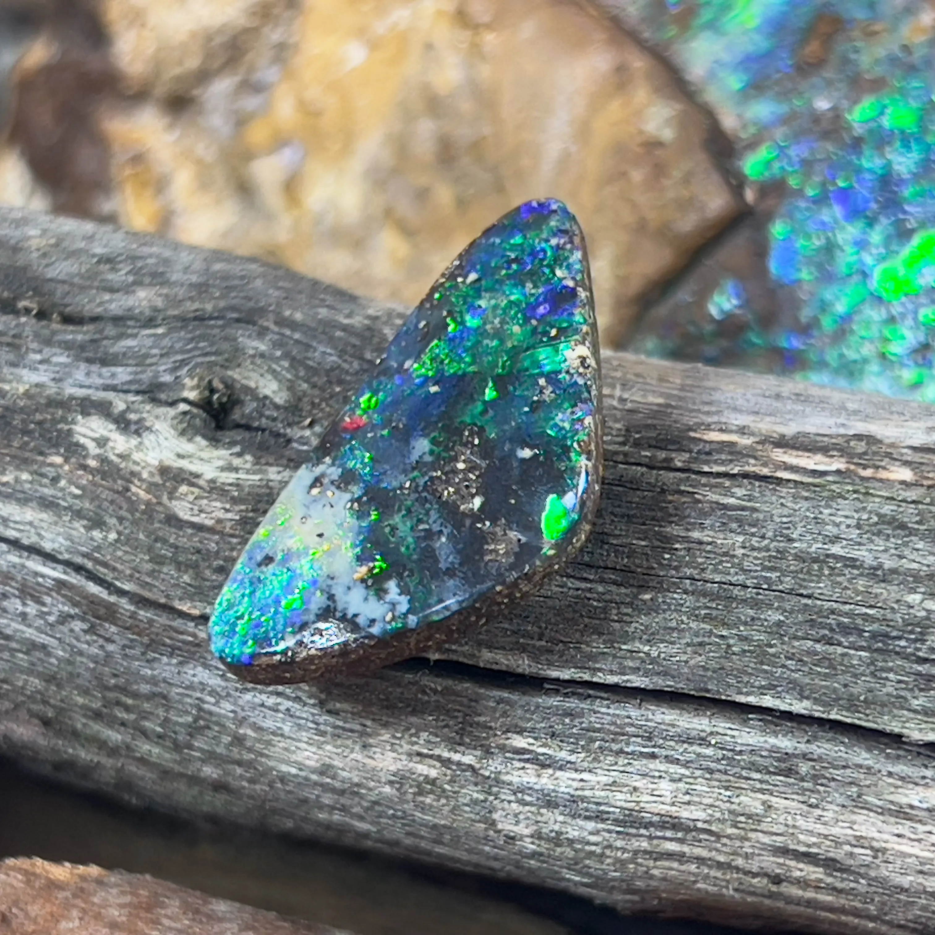 10.3ct Boulder Opal loose Green blue