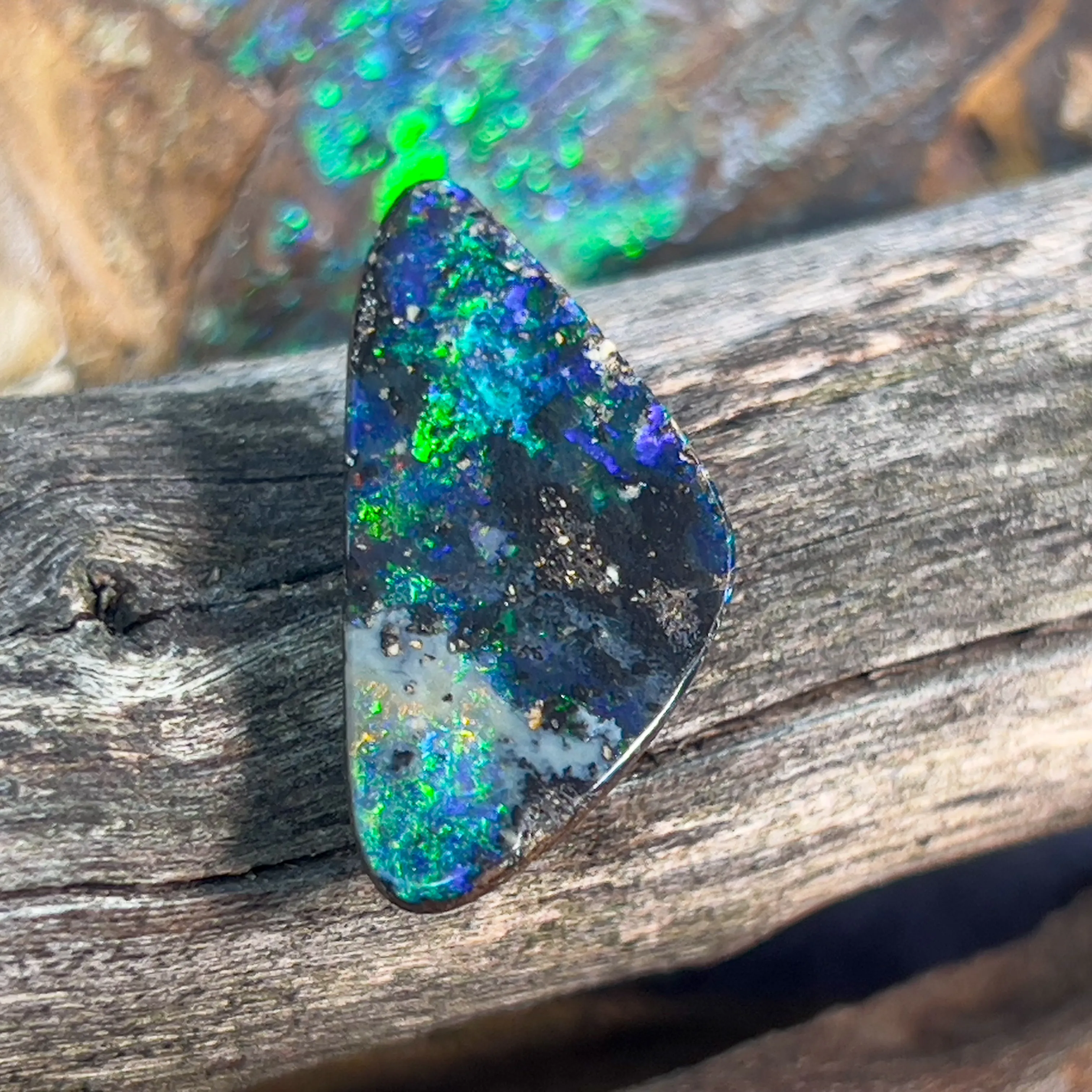 10.3ct Boulder Opal loose Green blue