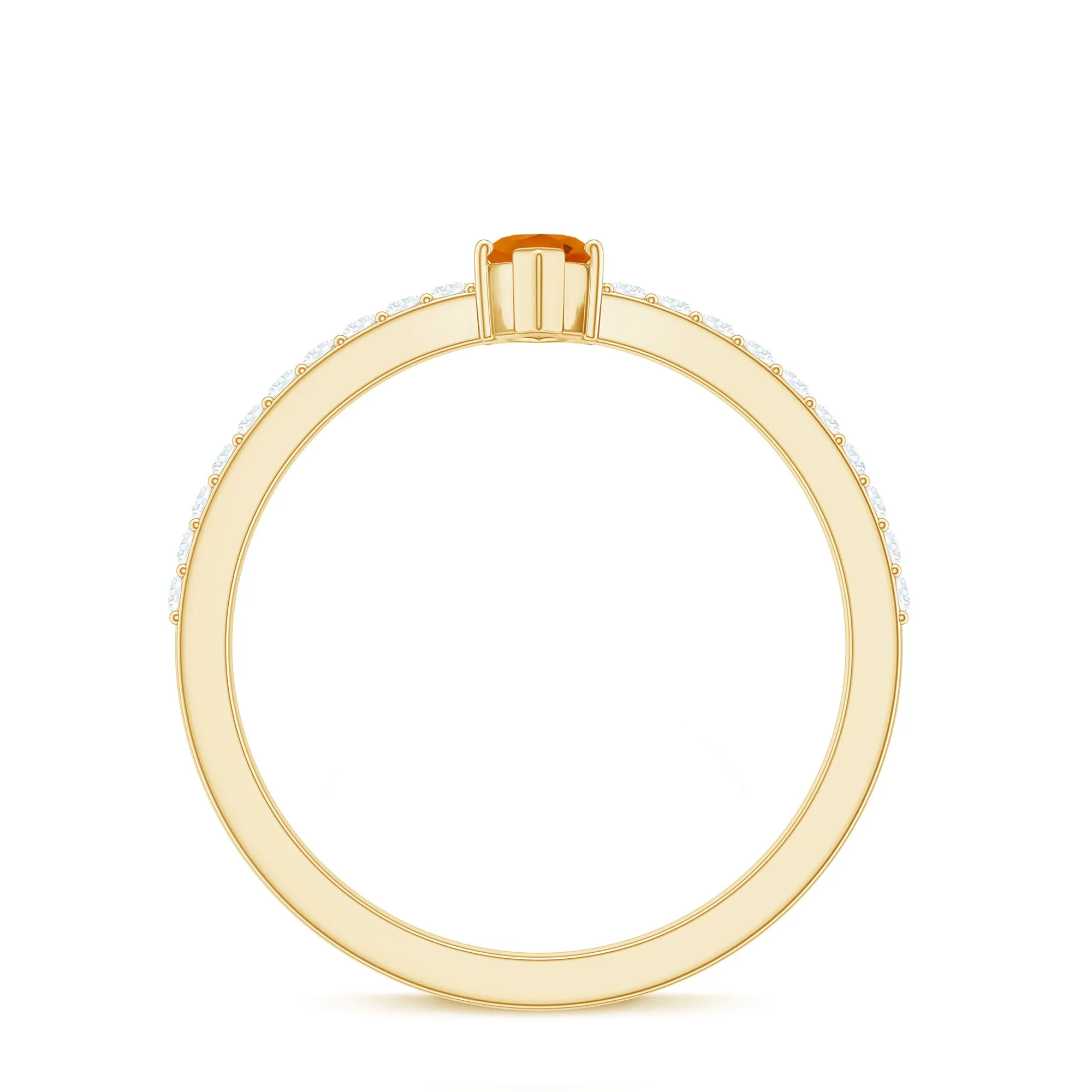 1/2 Ct Fire Opal Marquise Engagement Ring with Diamond