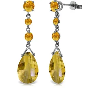 13.2 Carat 14K Solid Yellow Gold I Come Bearing A Gift Citrine Earrings