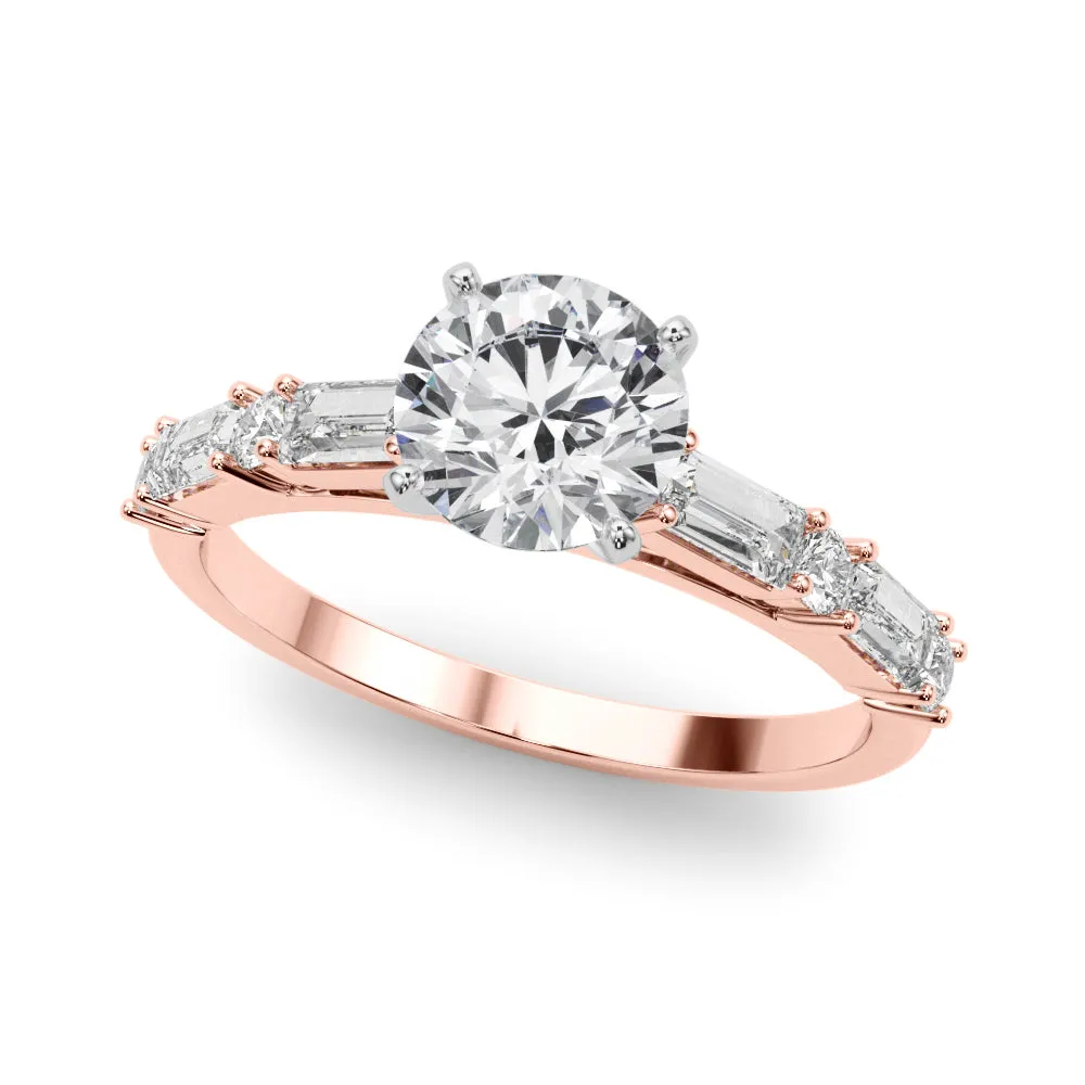 14K Baguette Engagement Ring