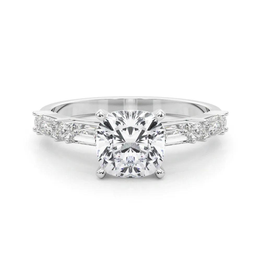 14K Baguette Engagement Ring
