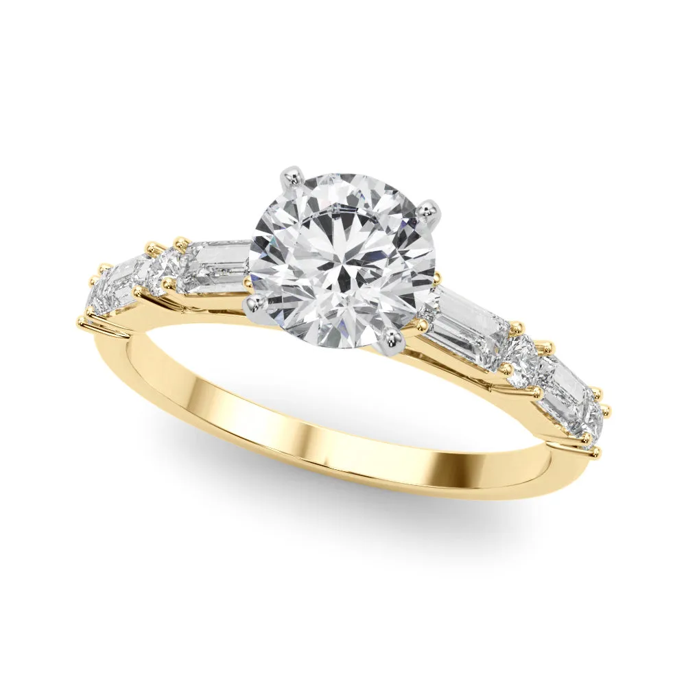 14K Baguette Engagement Ring