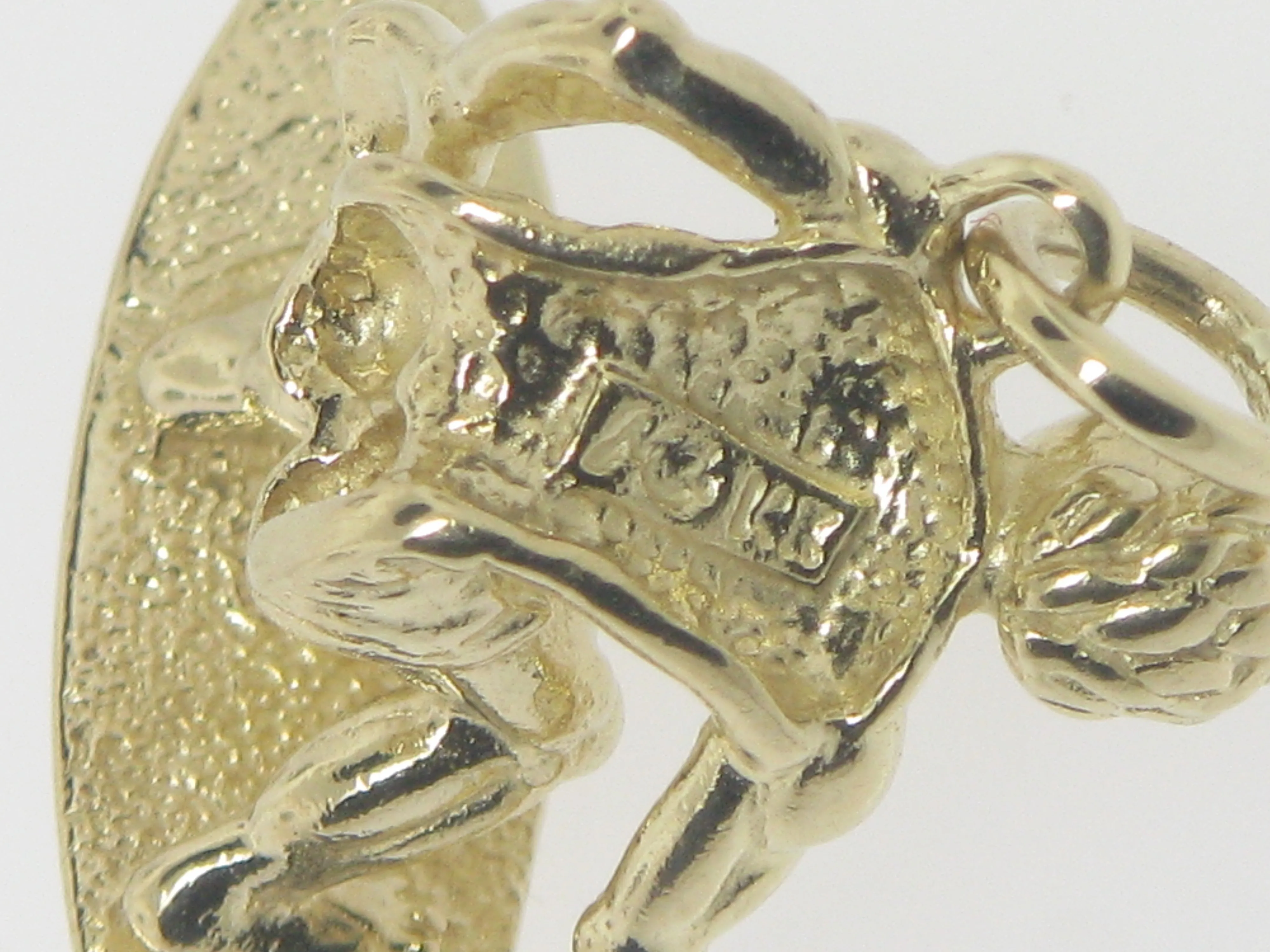 14K Yellow Gold Surfer Charm / Pendant (Estate Jewelry)