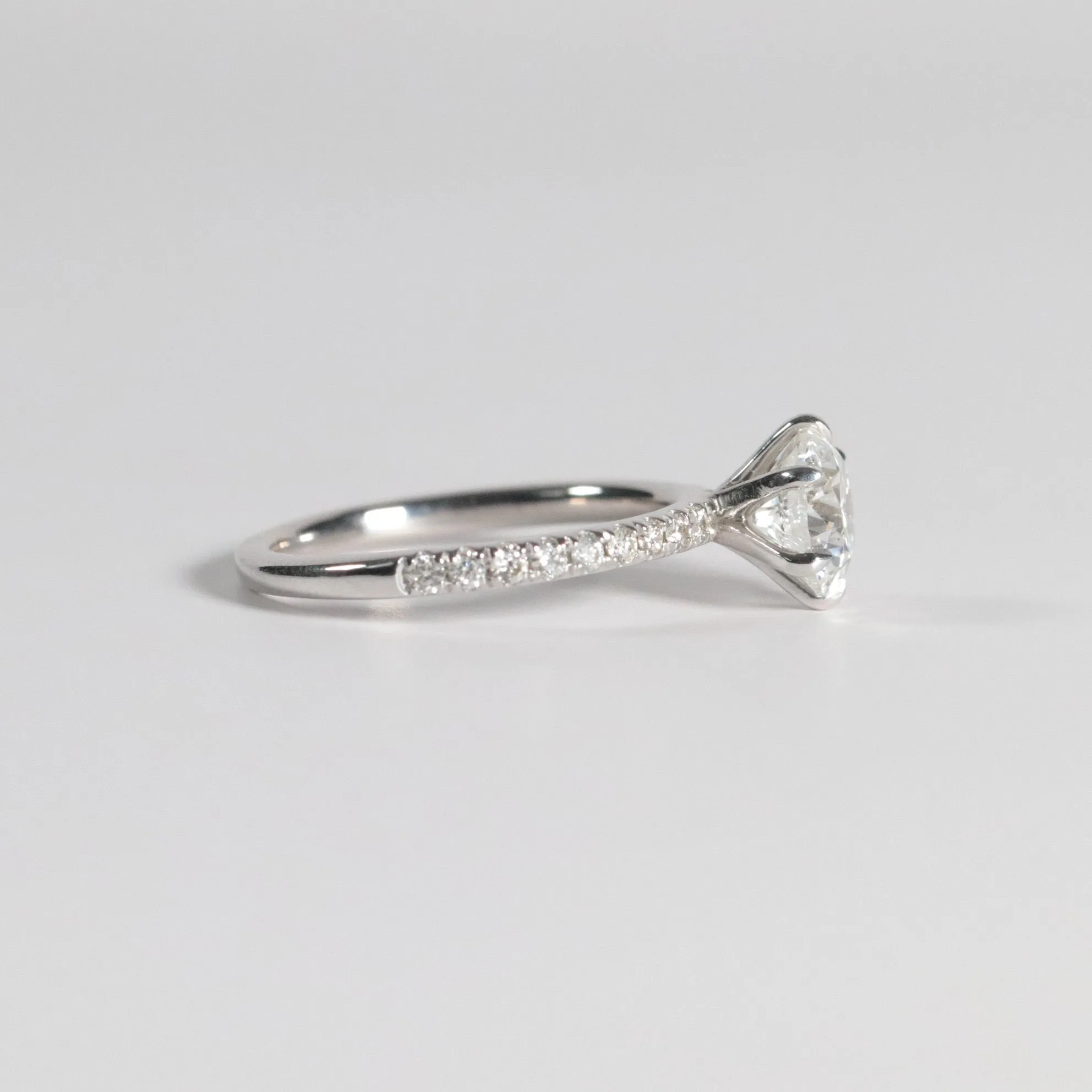 1.51 Round Diamond with Accented Band