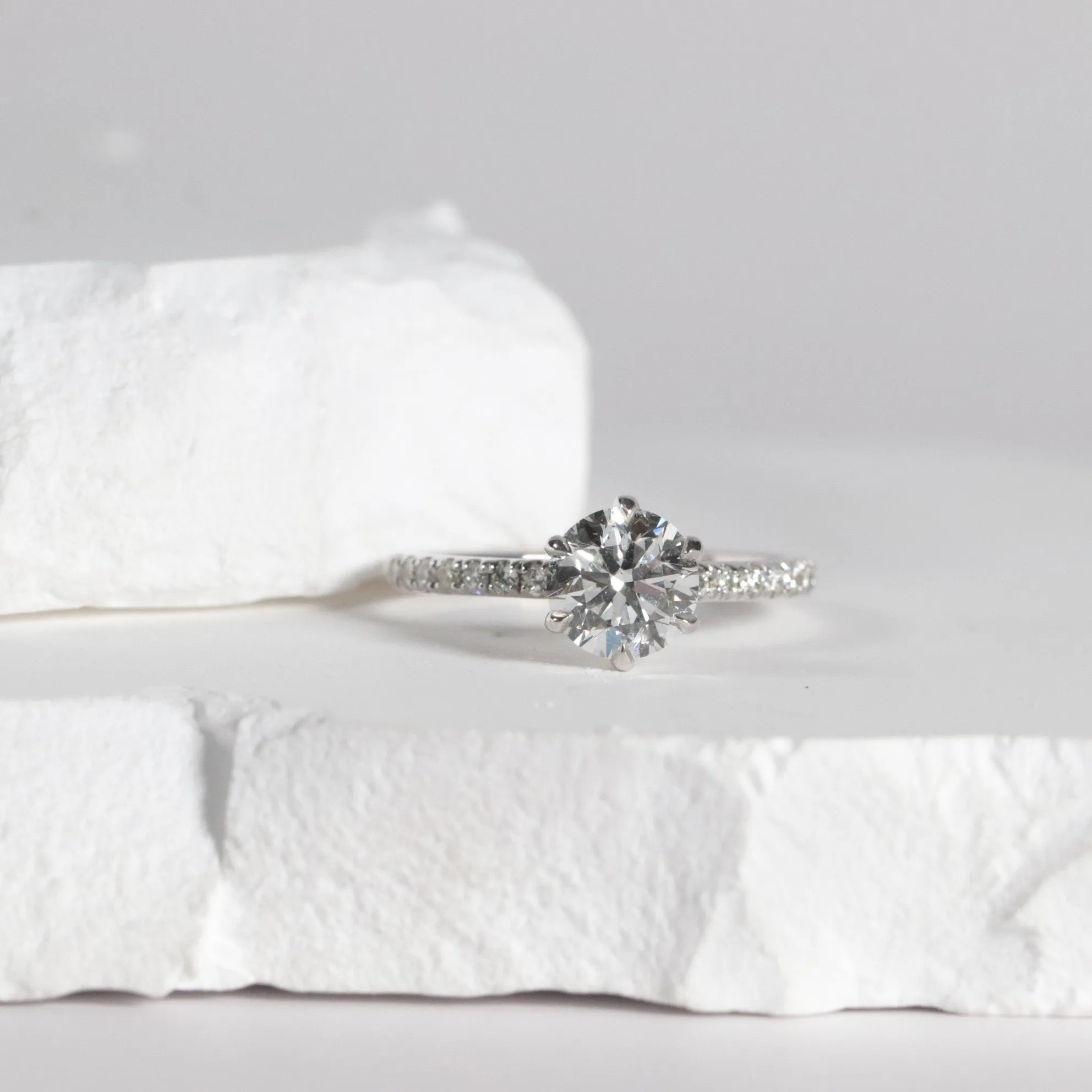1.51 Round Diamond with Accented Band