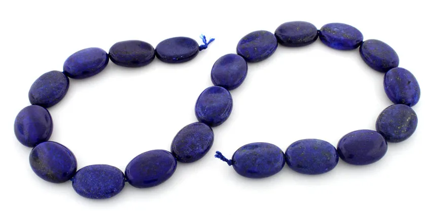 15x20mm Dyed Lapis Lazuli Oval Gem Stone Beads