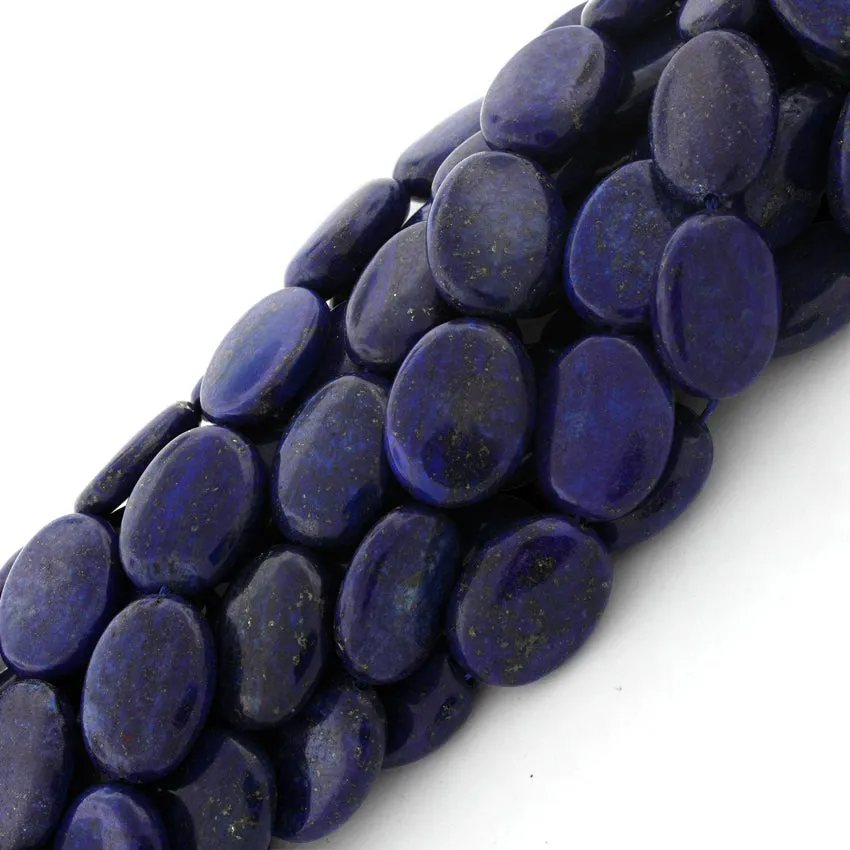 15x20mm Dyed Lapis Lazuli Oval Gem Stone Beads