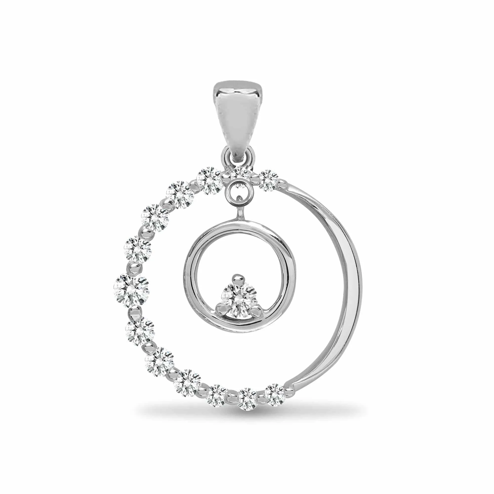 18ct White 0.24ct Diamond Pendant