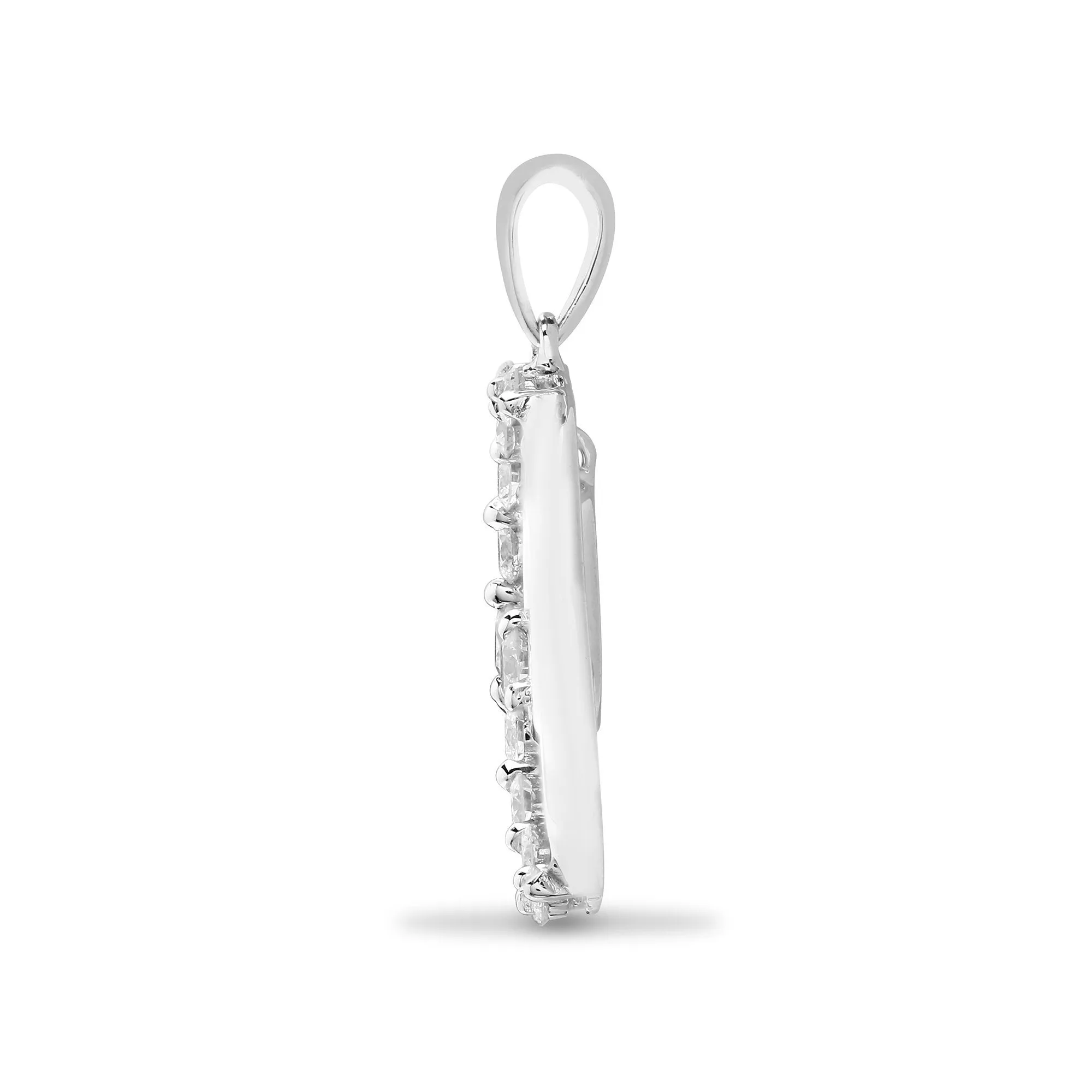 18ct White 0.24ct Diamond Pendant