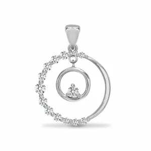 18ct White 0.24ct Diamond Pendant