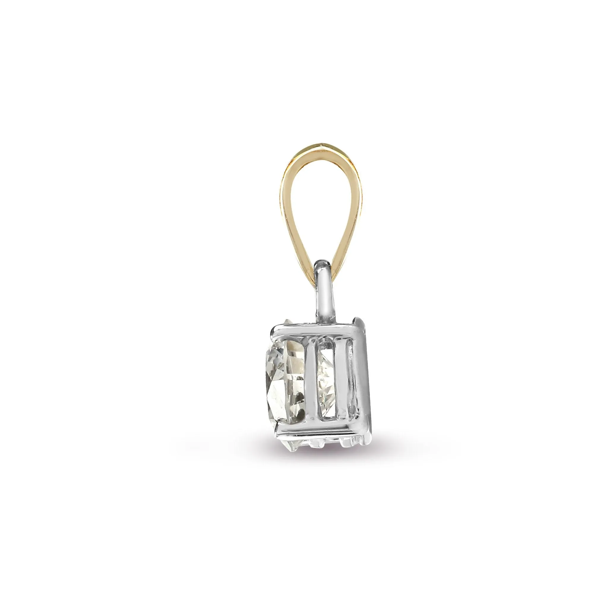 18ct Yellow Gold 25pts Claw set Pendant