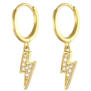18K Gold-Filled Lightning Bolt Earrings