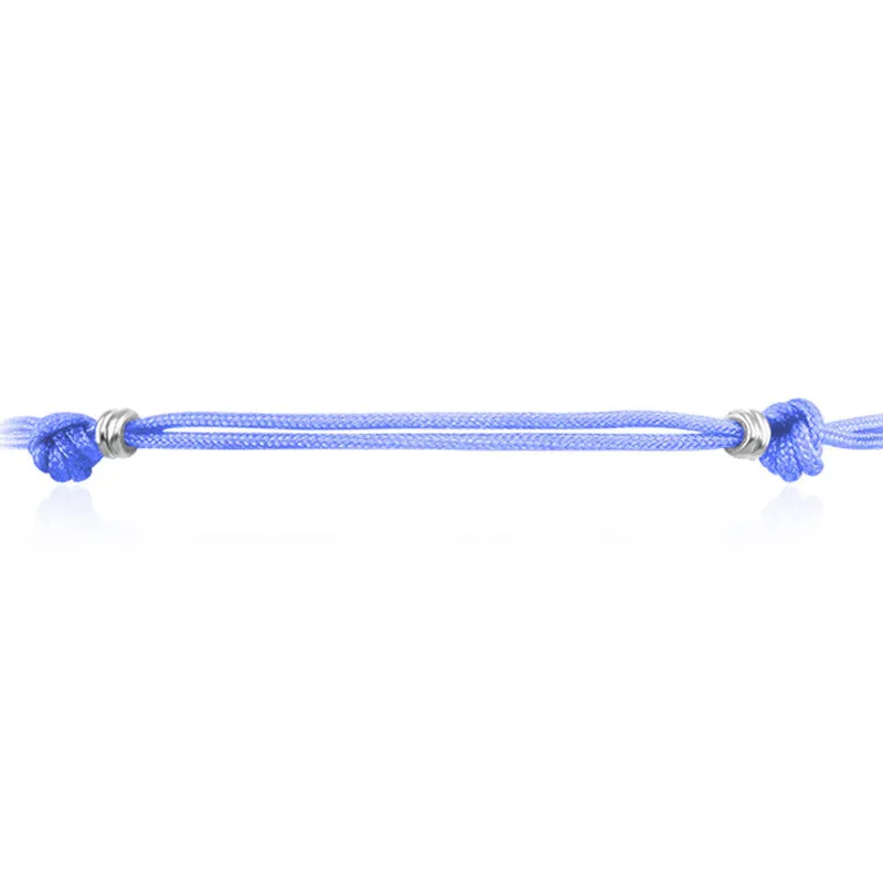 18k Gold Light Blue Tassel Bracelet with Gold Beads