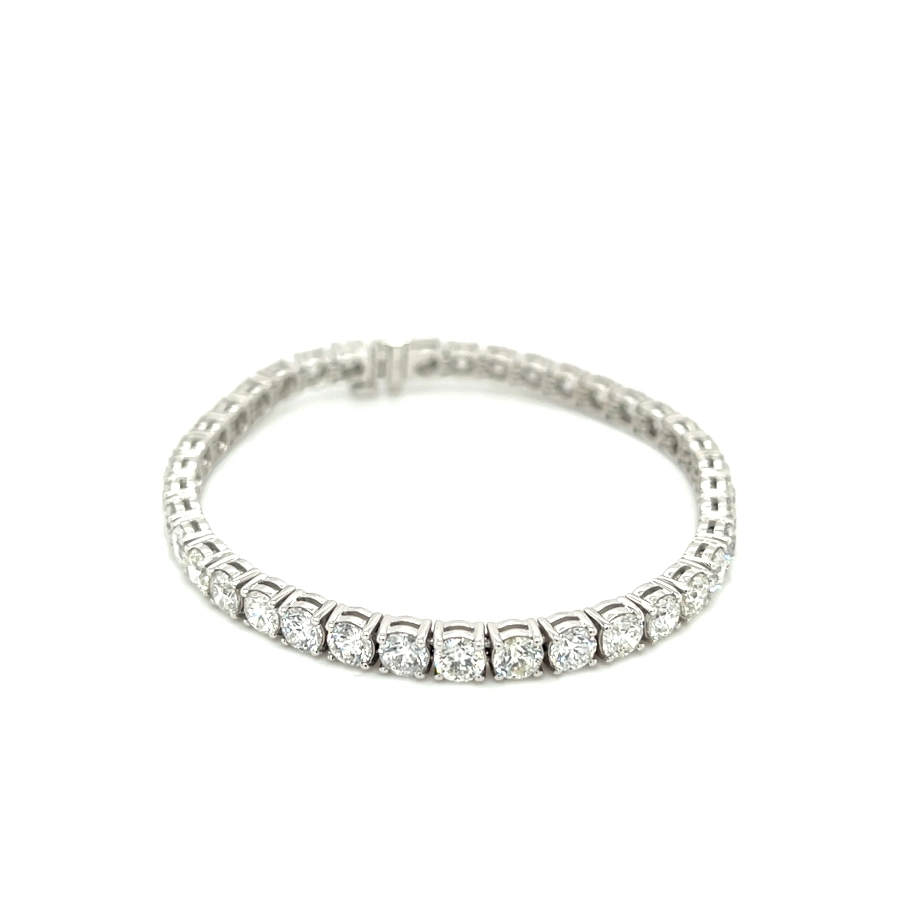 18k White Gold 12.23ctw Diamond Tennis Bracelet