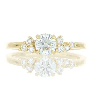 18k Yellow Gold Modern Engagement Ring
