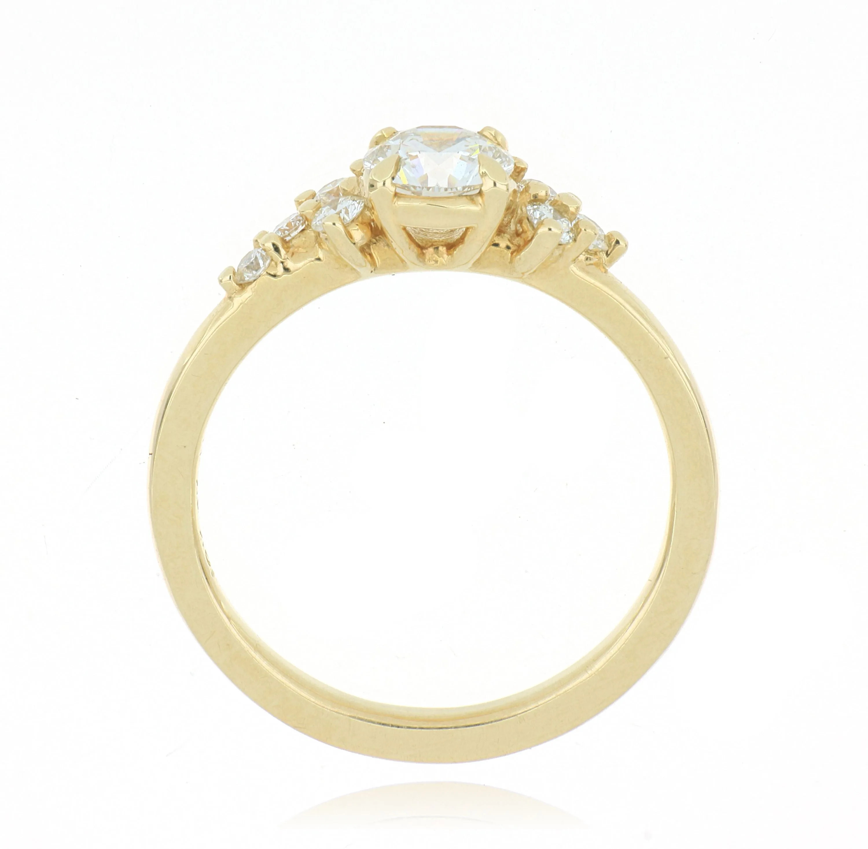 18k Yellow Gold Modern Engagement Ring