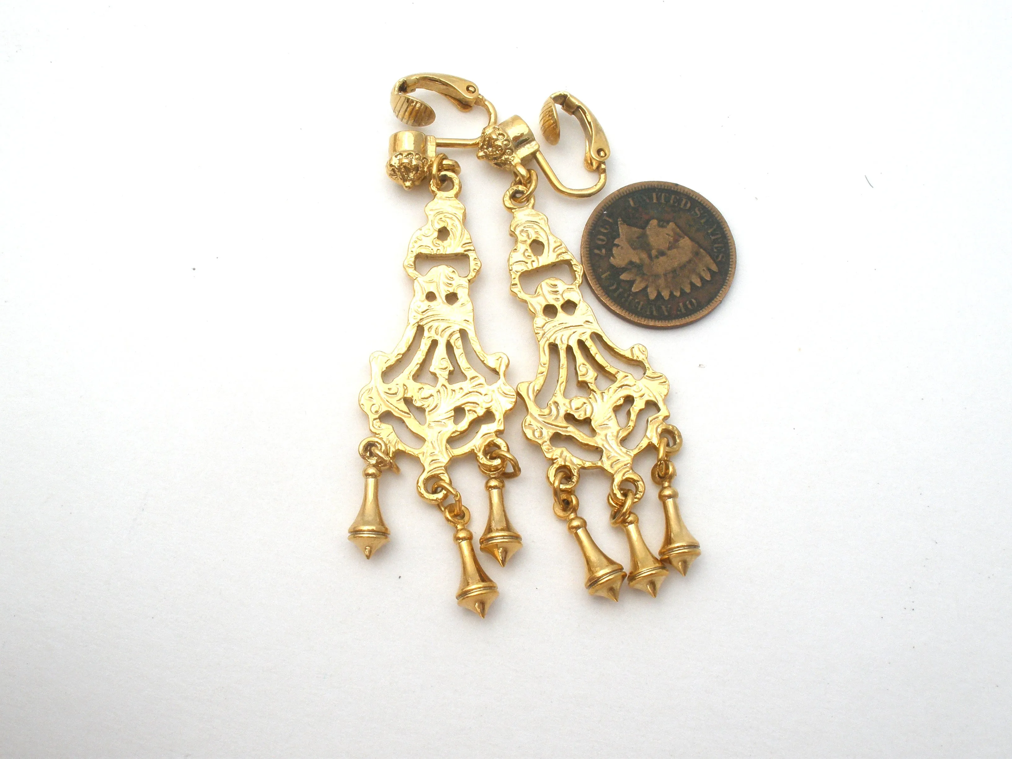 1928 Chandelier Dangle Earrings Vintage