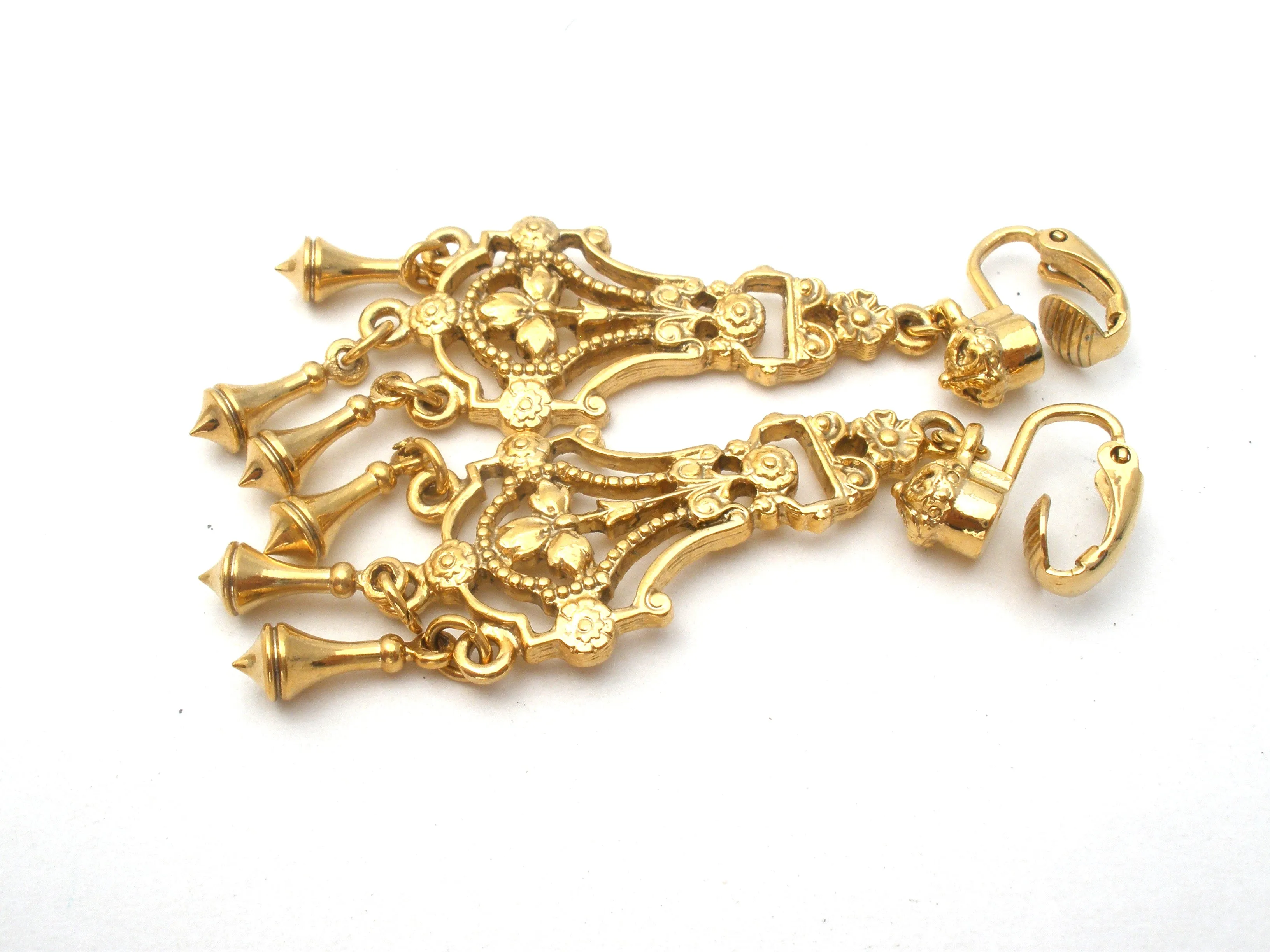 1928 Chandelier Dangle Earrings Vintage