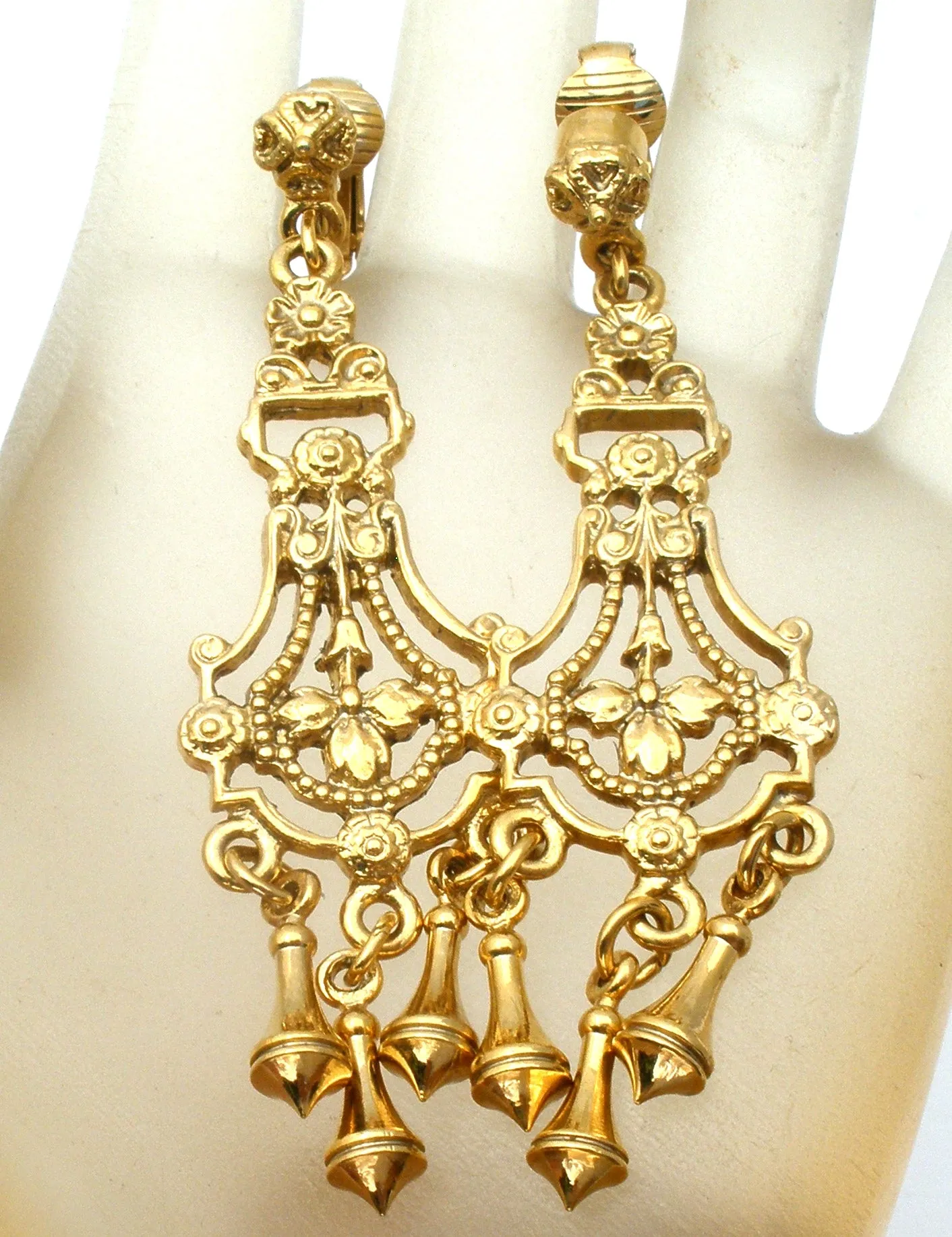 1928 Chandelier Dangle Earrings Vintage