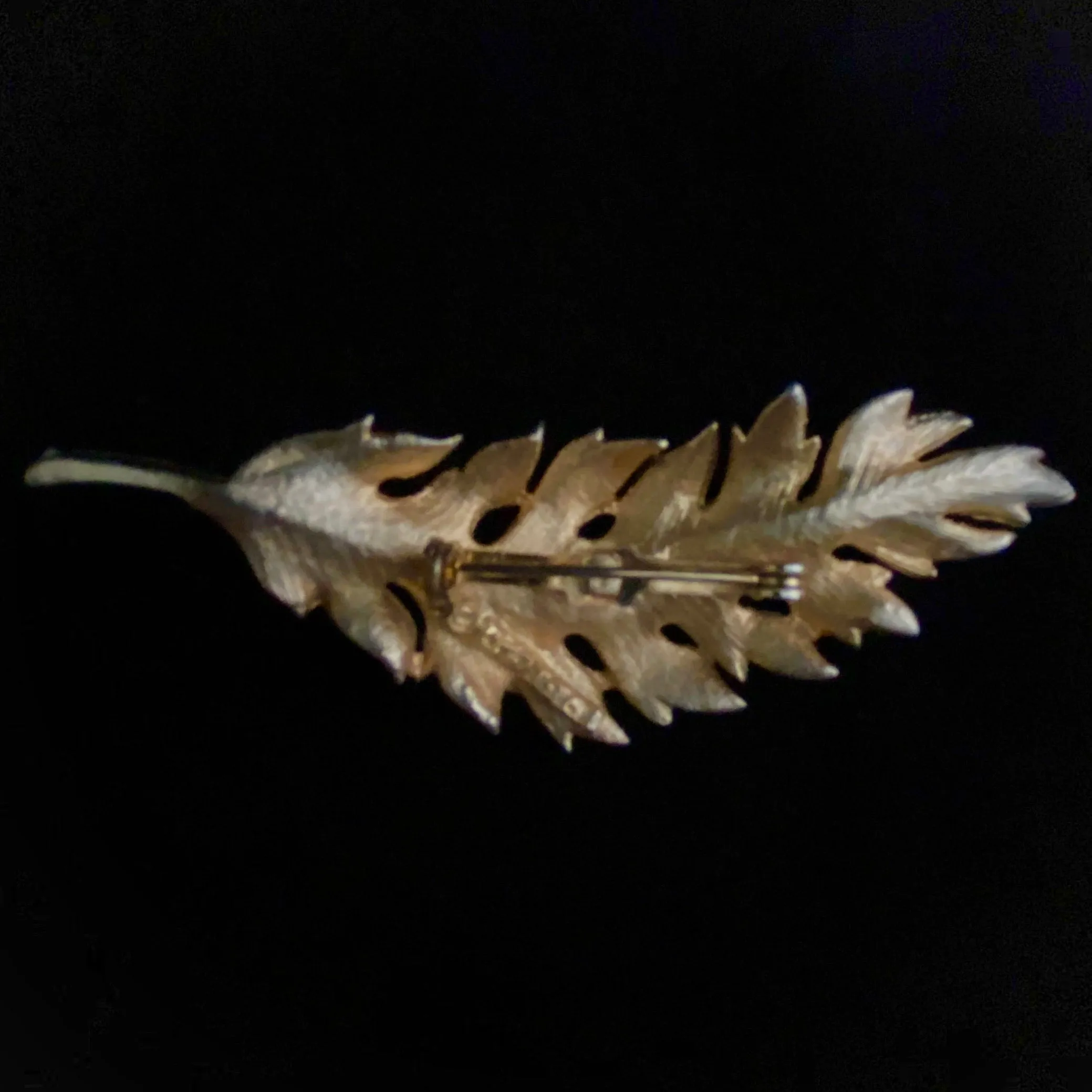 1961 Coro Gold Leaf Brooch