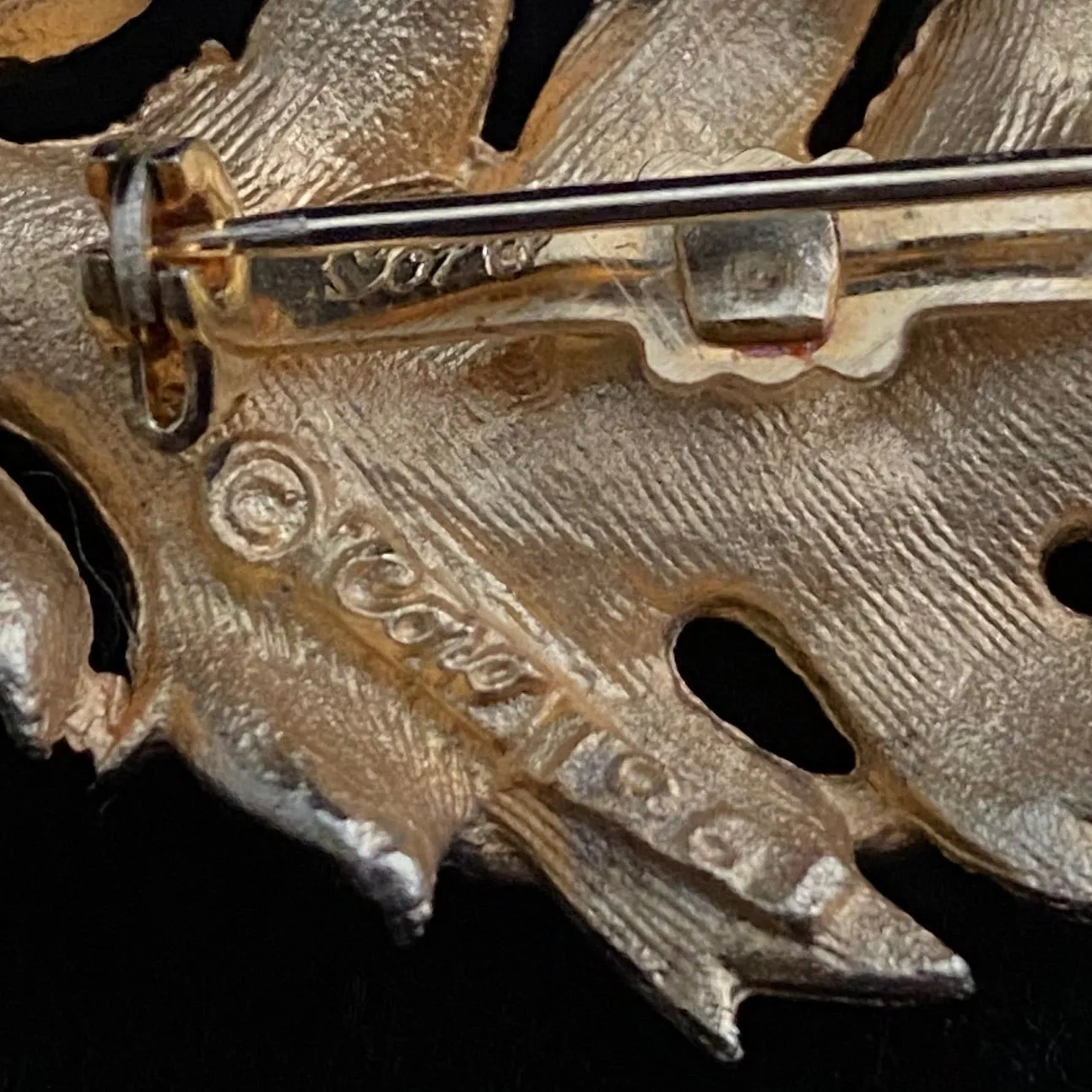 1961 Coro Gold Leaf Brooch