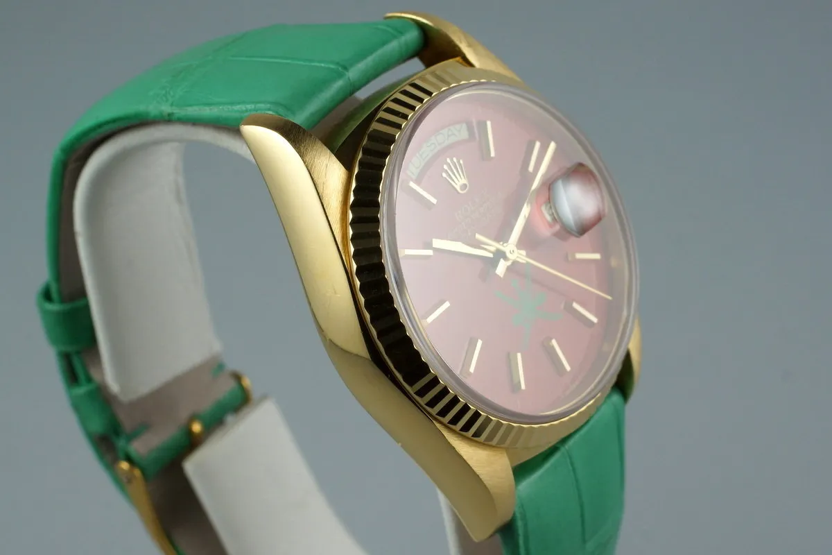1987 YG Day-Date 18038 with Red Stella Oman Dial