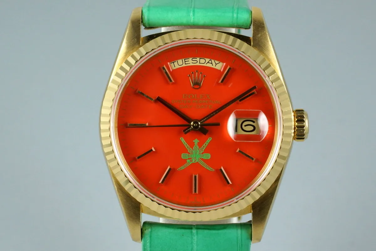 1987 YG Day-Date 18038 with Red Stella Oman Dial