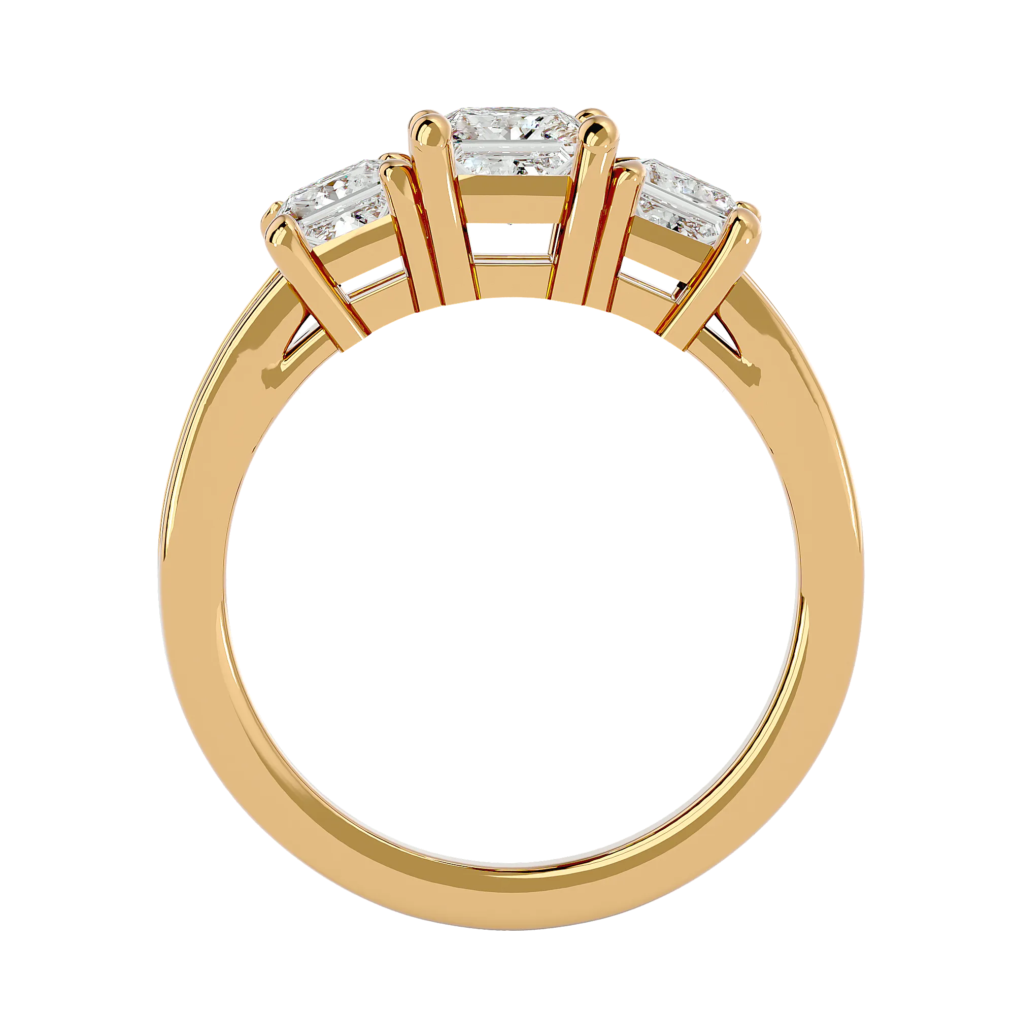 2 ctw Princess-Cut Three Stone Lab Grown Diamond Ring