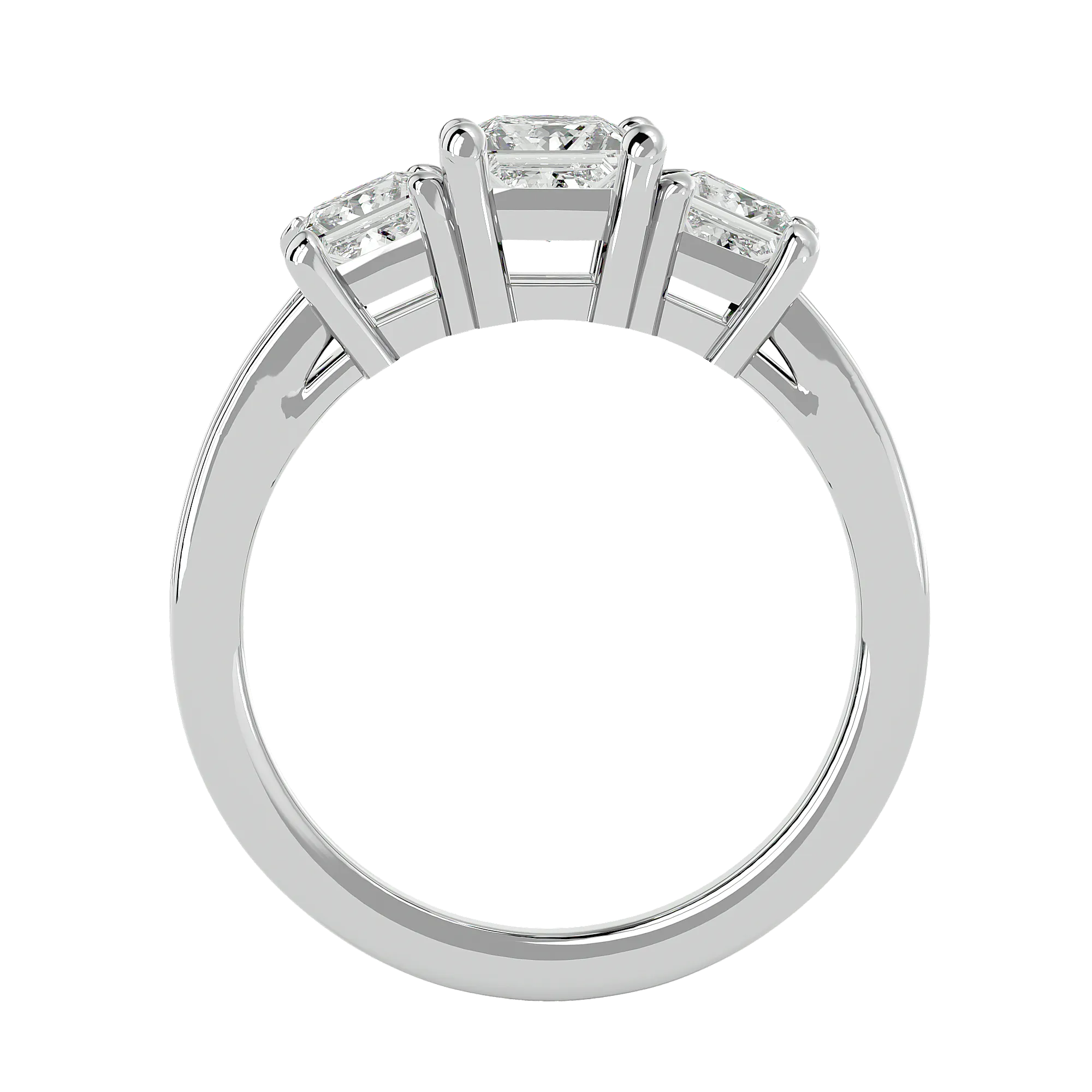 2 ctw Princess-Cut Three Stone Lab Grown Diamond Ring