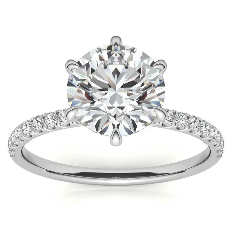 2.06 CT IGI Lab Grown Diamond F VS1 Solitaire Ring 18K White Gold