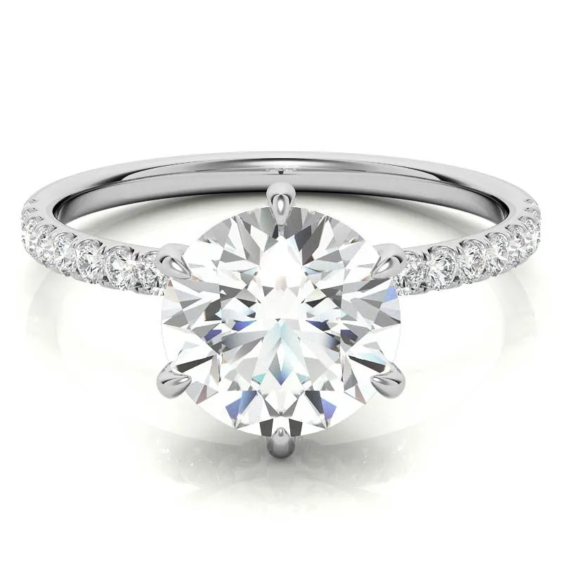 2.06 CT IGI Lab Grown Diamond F VS1 Solitaire Ring 18K White Gold
