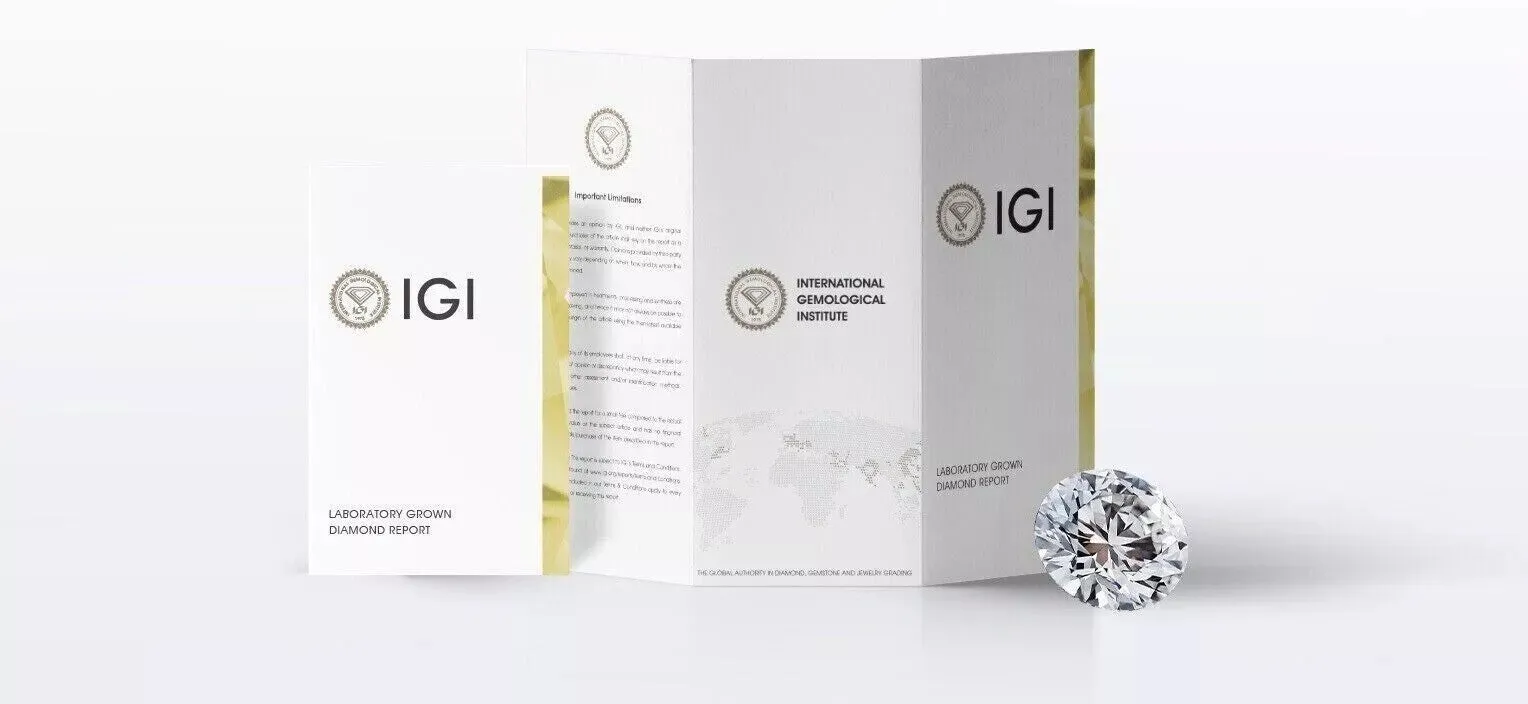 2.06 CT IGI Lab Grown Diamond F VS1 Solitaire Ring 18K White Gold