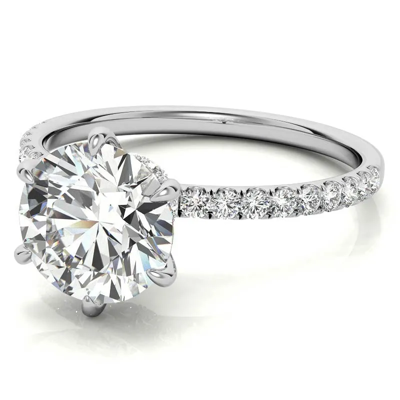 2.06 CT IGI Lab Grown Diamond F VS1 Solitaire Ring 18K White Gold