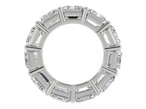 20ct Emerald Cut Engagement Band
