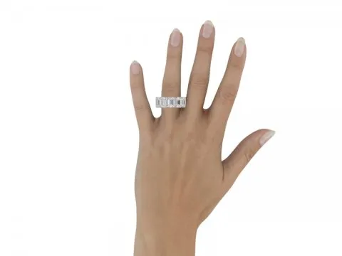 20ct Emerald Cut Engagement Band