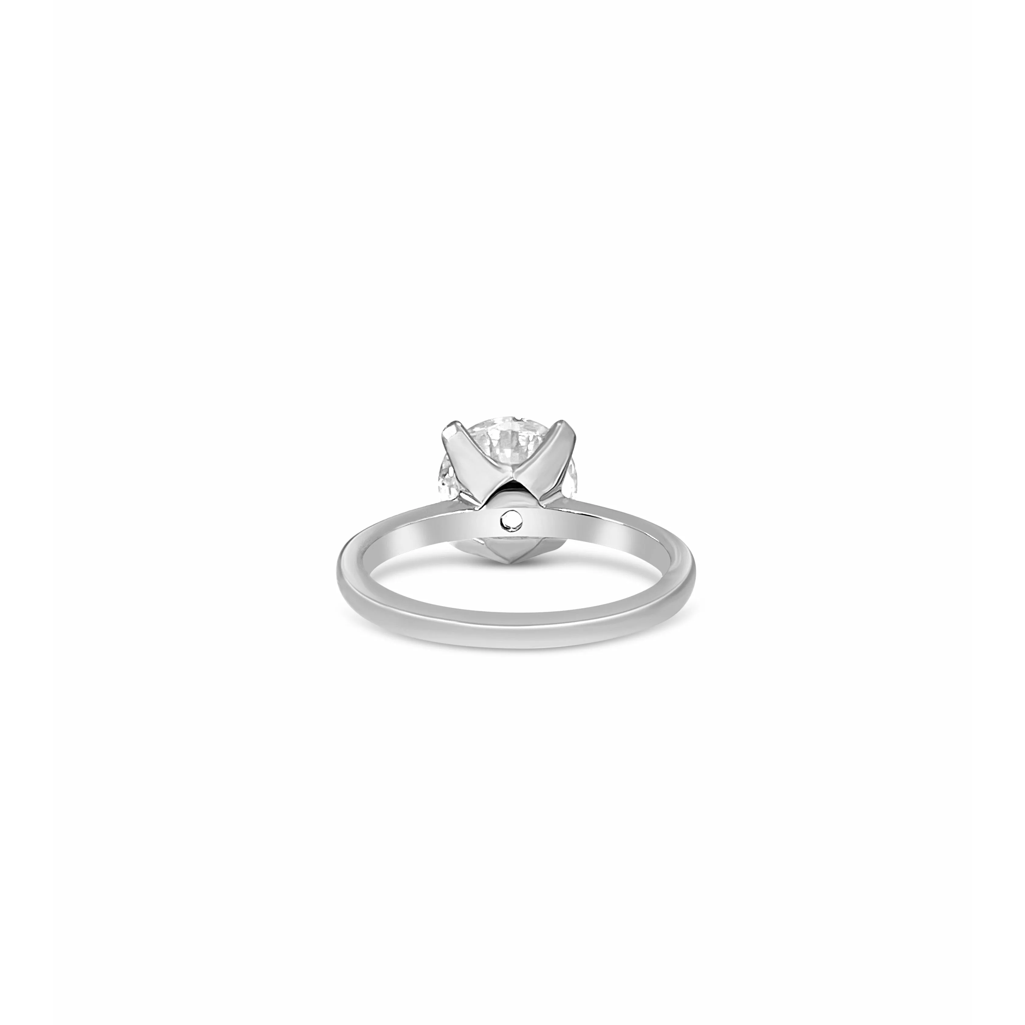 2.50 carat Round Cut Lab Grown Diamond solitaire Engagement Ring