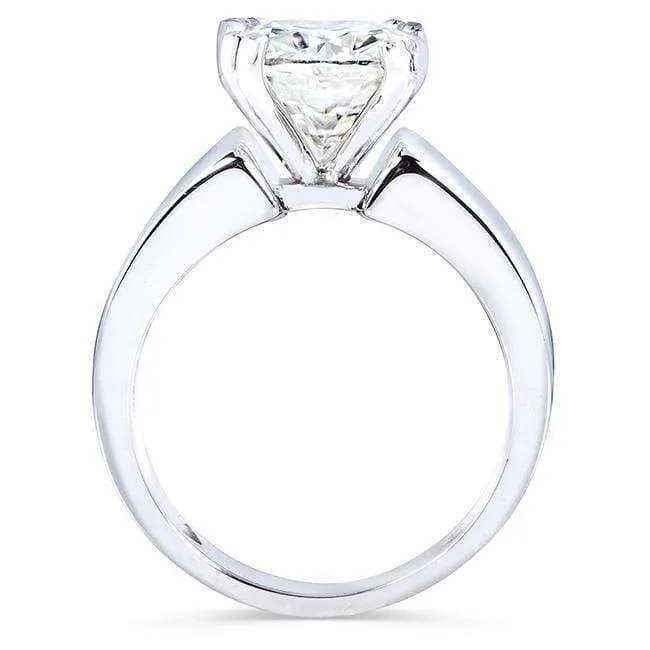 2.8ct Cushion Wide Solitaire Ring