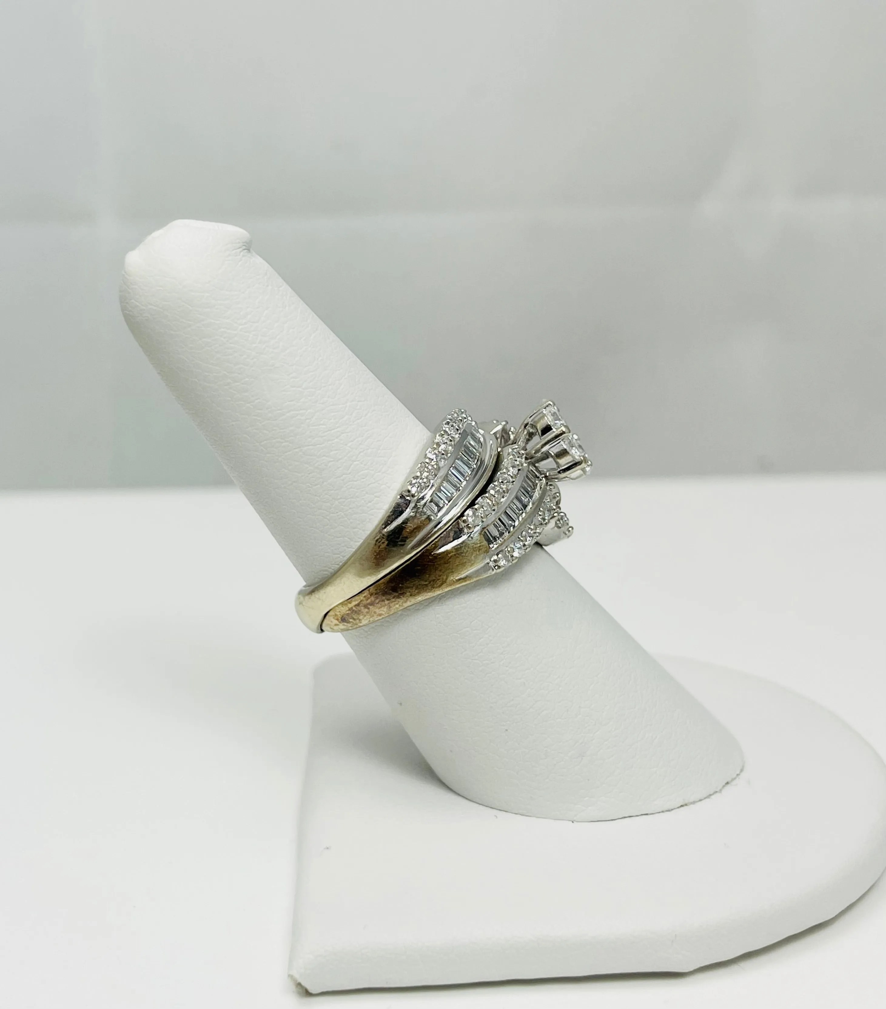 2ctw Natural Diamond 14k White Gold Engagement Ring Set