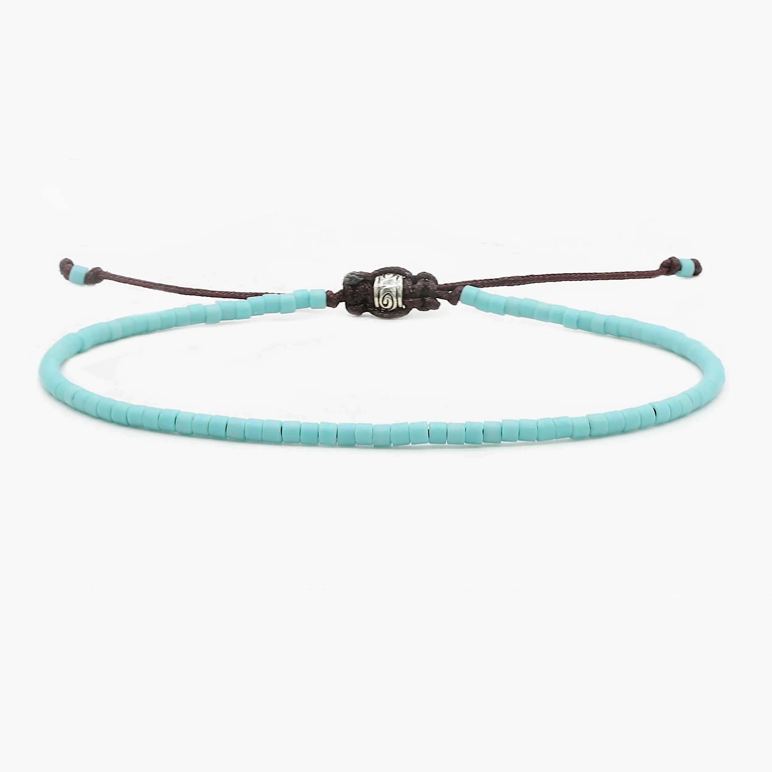 2mm Miyuki Adjustable Bracelet (Turquoise)