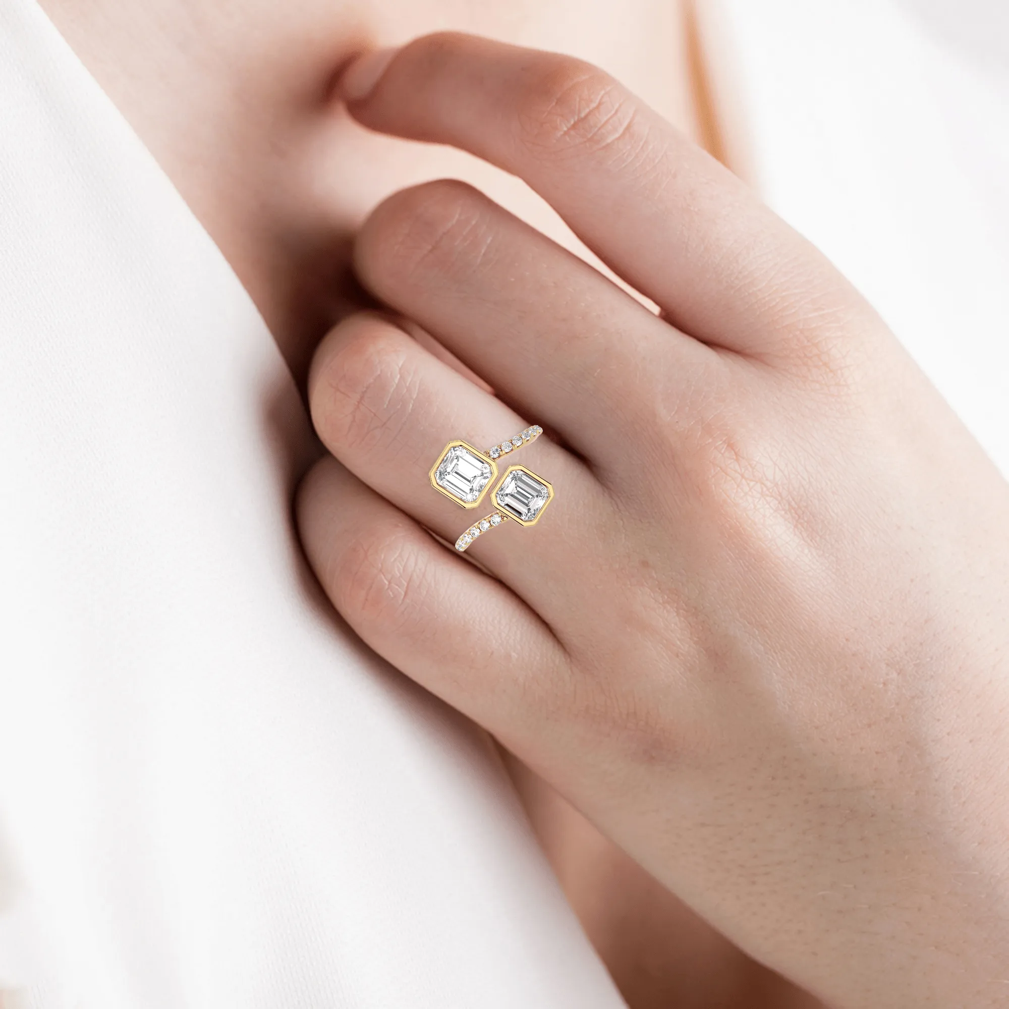 3 5/8 ctw Emerald-Cut Lab Grown Diamond Ring