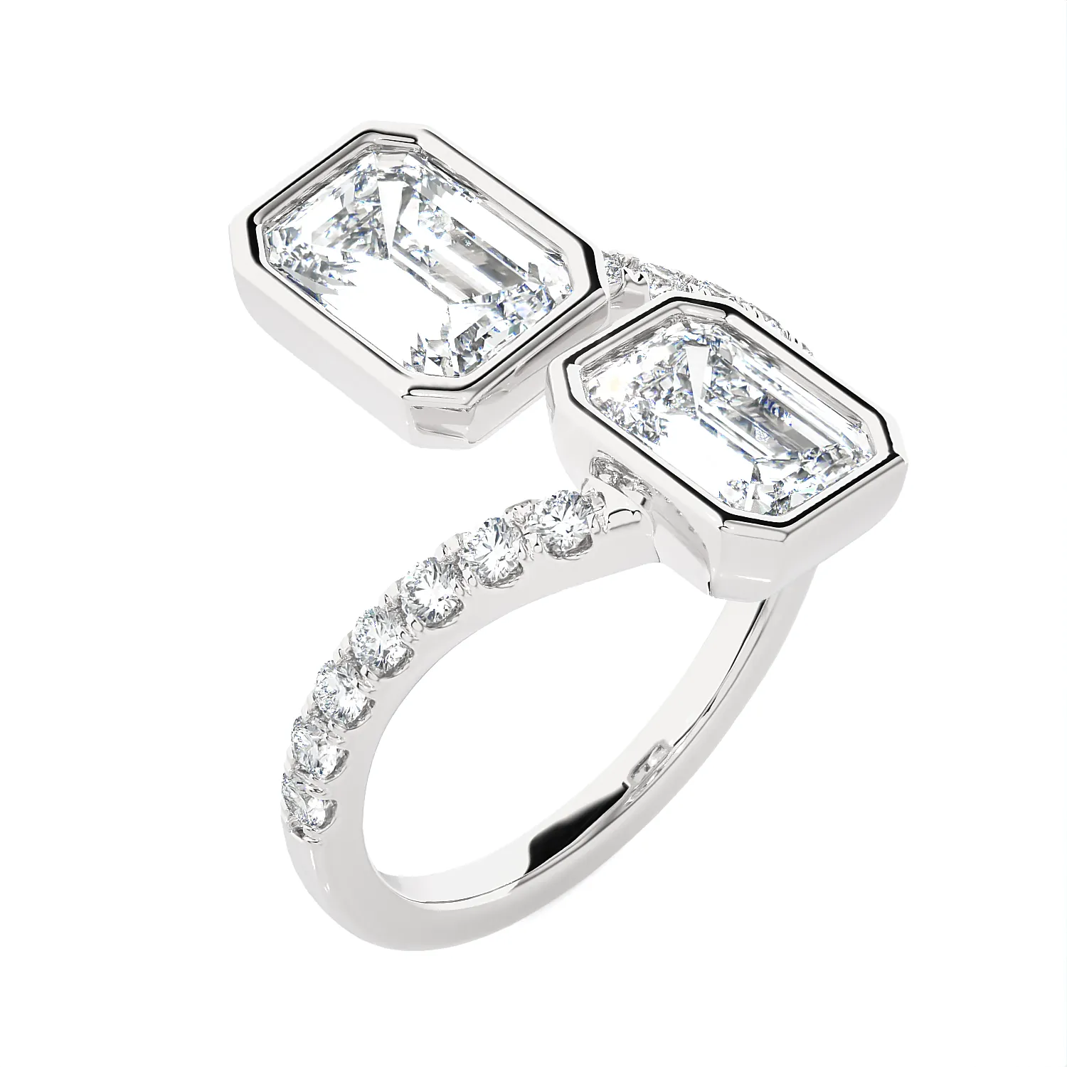 3 5/8 ctw Emerald-Cut Lab Grown Diamond Ring
